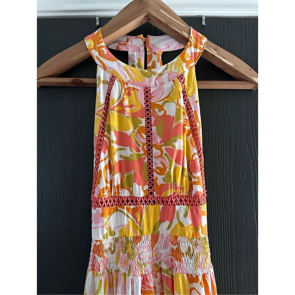 Abel the Label Maxi Dress Tie Back High Neck Medium - Picture 3 of 6